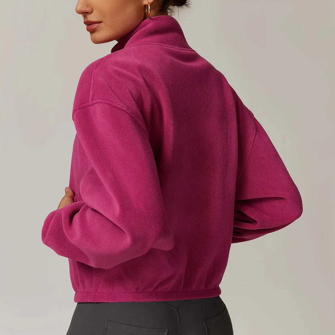 Serelinne  Zip-Up Fleece Jacket | Casual Athleisure Layer