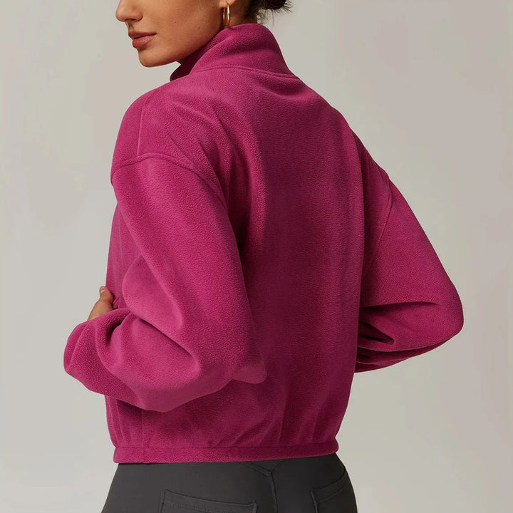 Serelinne  Zip-Up Fleece Jacket | Casual Athleisure Layer