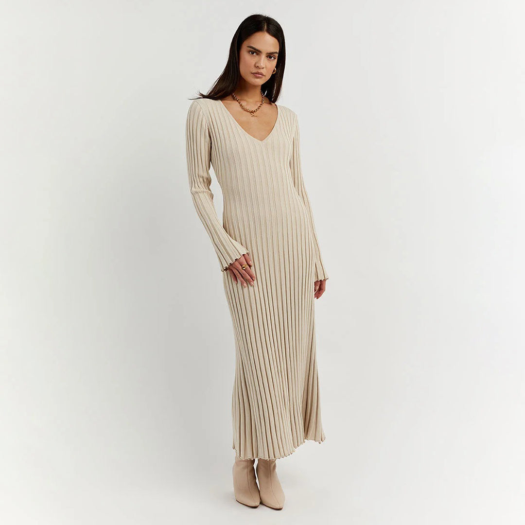 Marlise Ribbed Knit Dress | Modern Evening Silhouette
