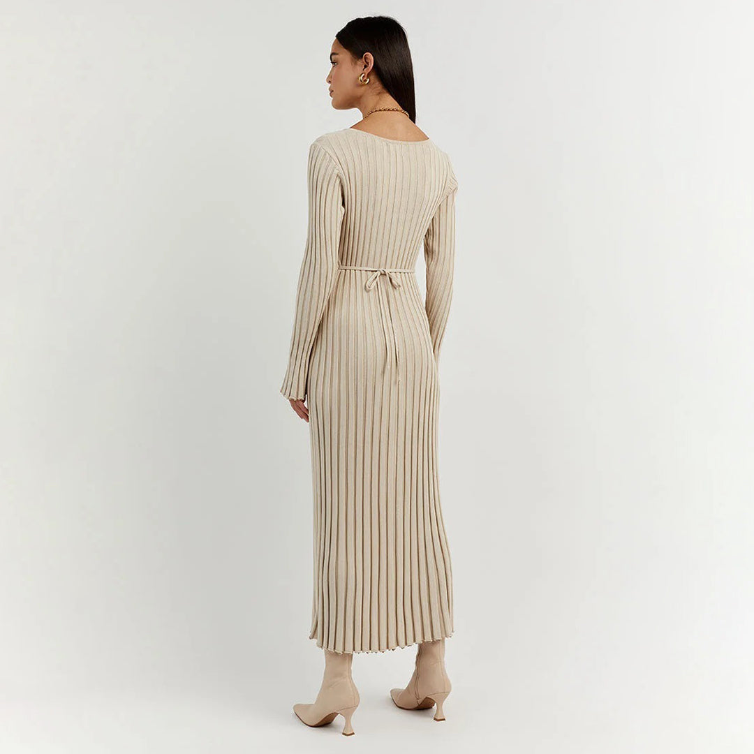 Marlise Ribbed Knit Dress | Modern Evening Silhouette