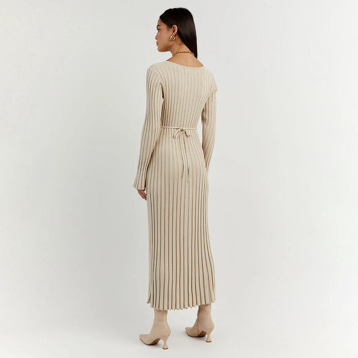 Marlise Ribbed Knit Dress | Modern Evening Silhouette