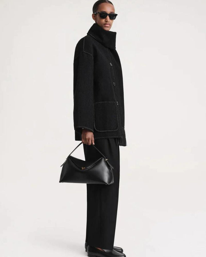 Contrast Trim Coat | Modern Statement Outerwear