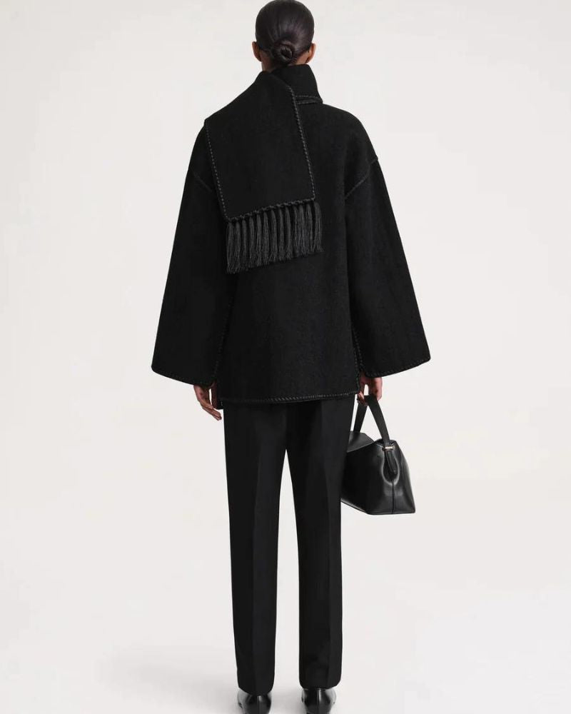 Contrast Trim Coat | Modern Statement Outerwear