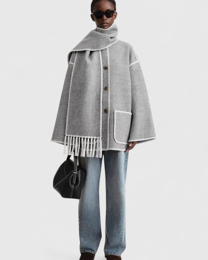 Contrast Trim Coat | Modern Statement Outerwear