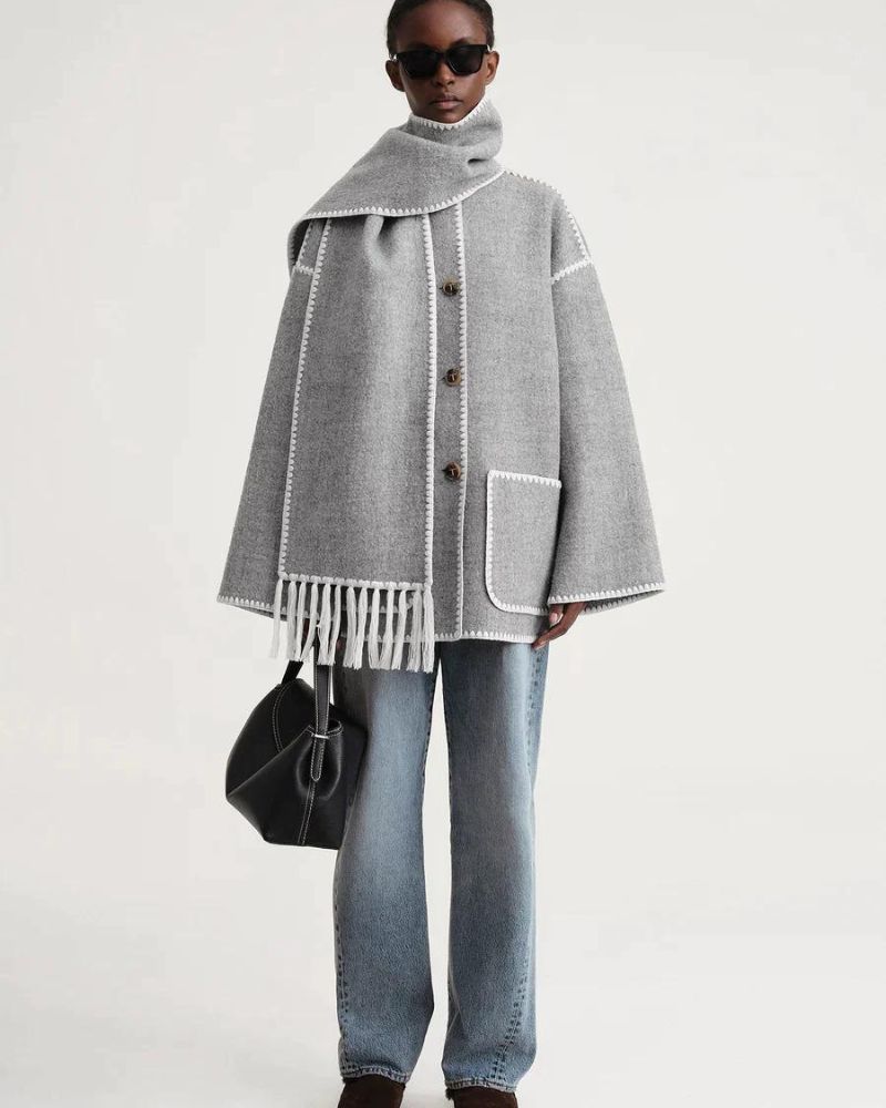 Contrast Trim Coat | Modern Statement Outerwear