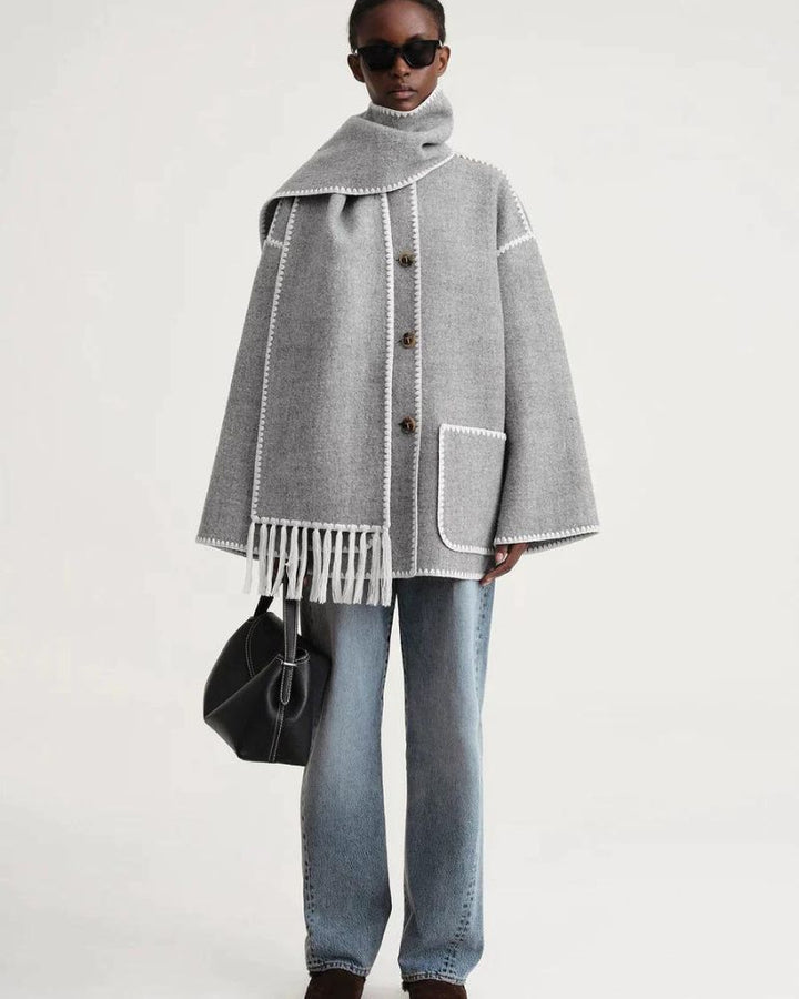 Contrast Trim Coat | Modern Statement Outerwear