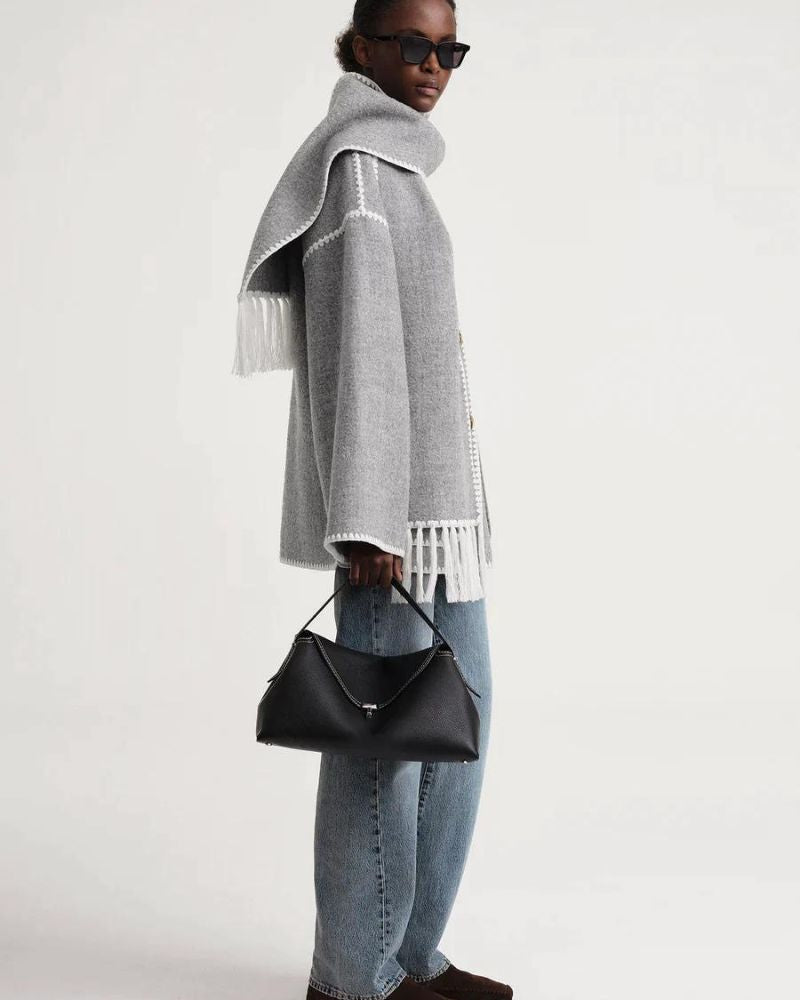 Contrast Trim Coat | Modern Statement Outerwear