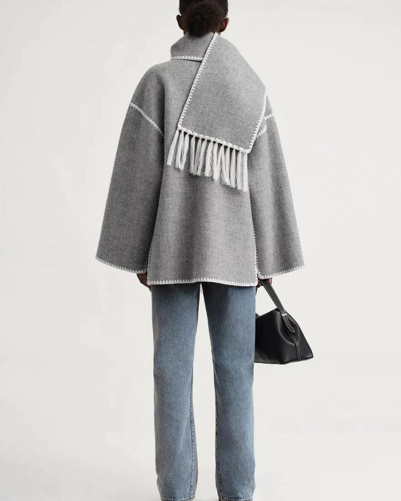 Contrast Trim Coat | Modern Statement Outerwear
