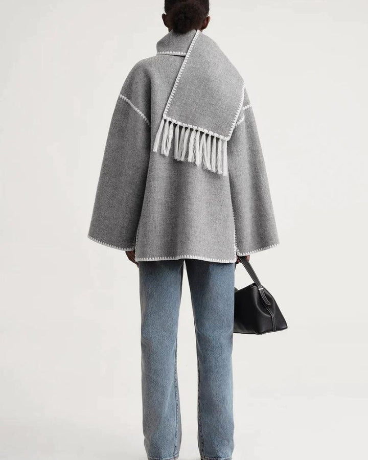 Contrast Trim Coat | Modern Statement Outerwear