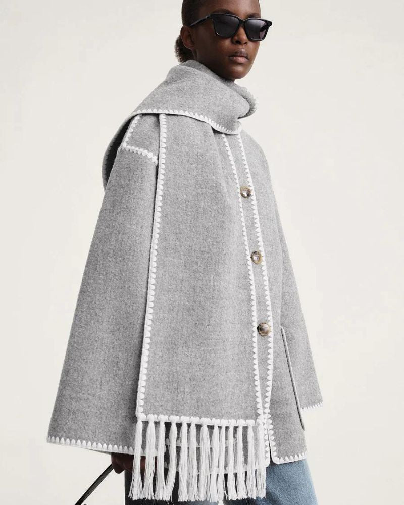 Contrast Trim Coat | Modern Statement Outerwear