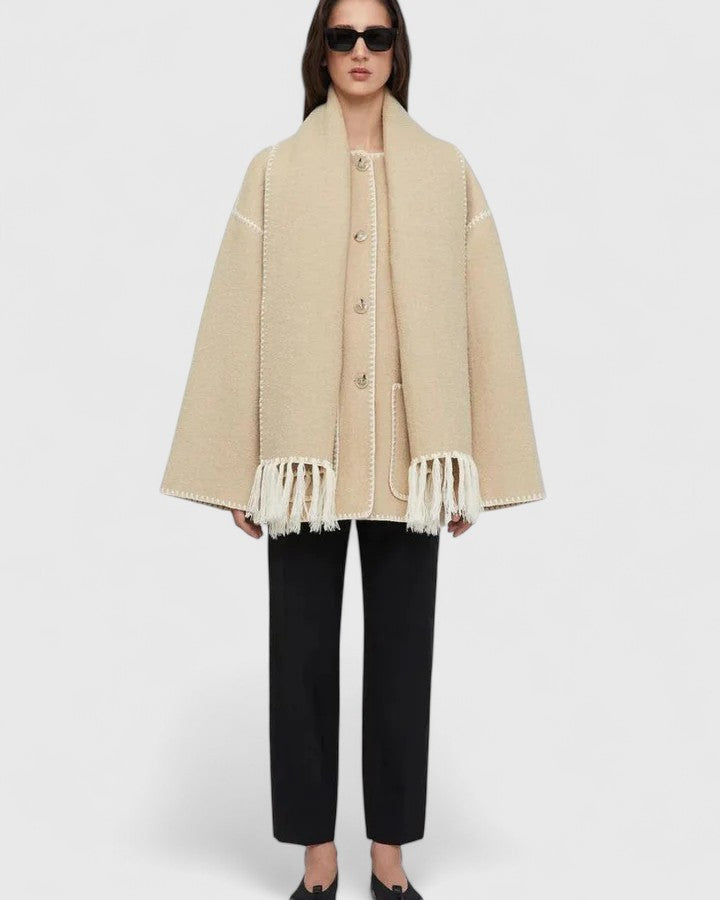 Contrast Trim Coat | Modern Statement Outerwear