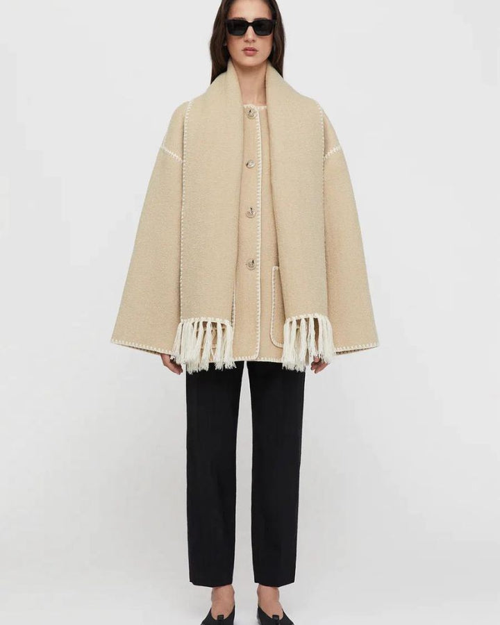 Contrast Trim Coat | Modern Statement Outerwear