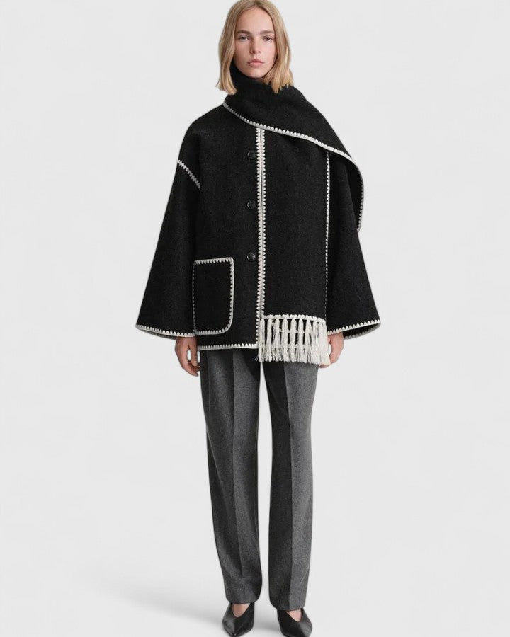 Contrast Trim Coat | Modern Statement Outerwear