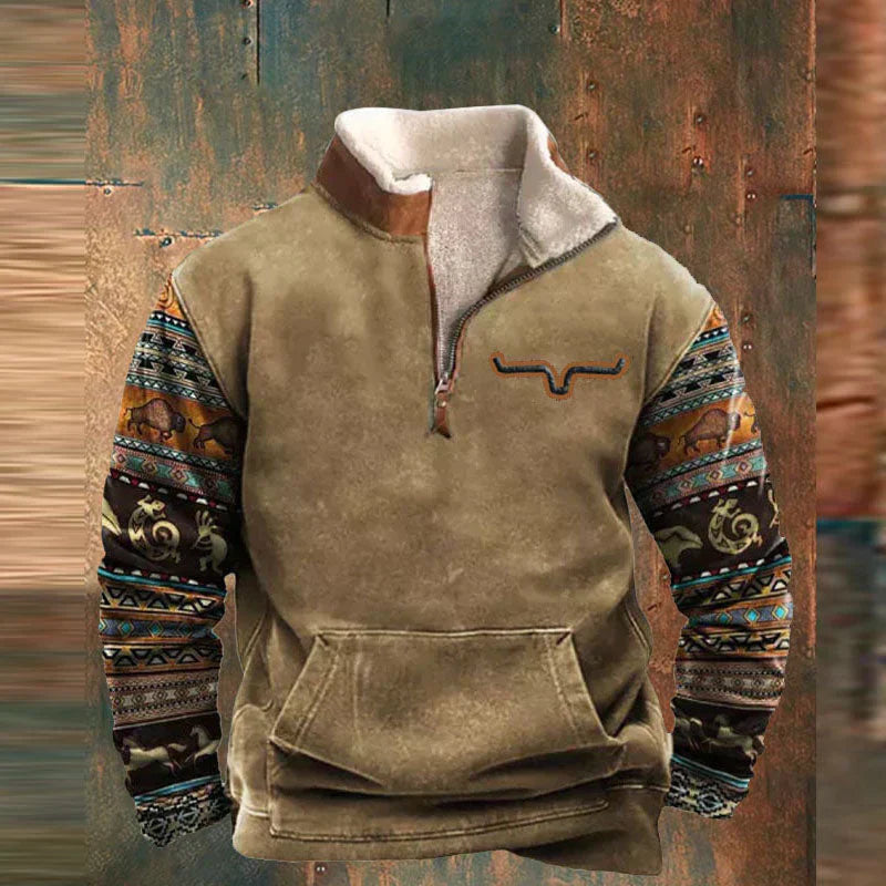 Mason | Western Sherpa Quarter-Zip Pullover