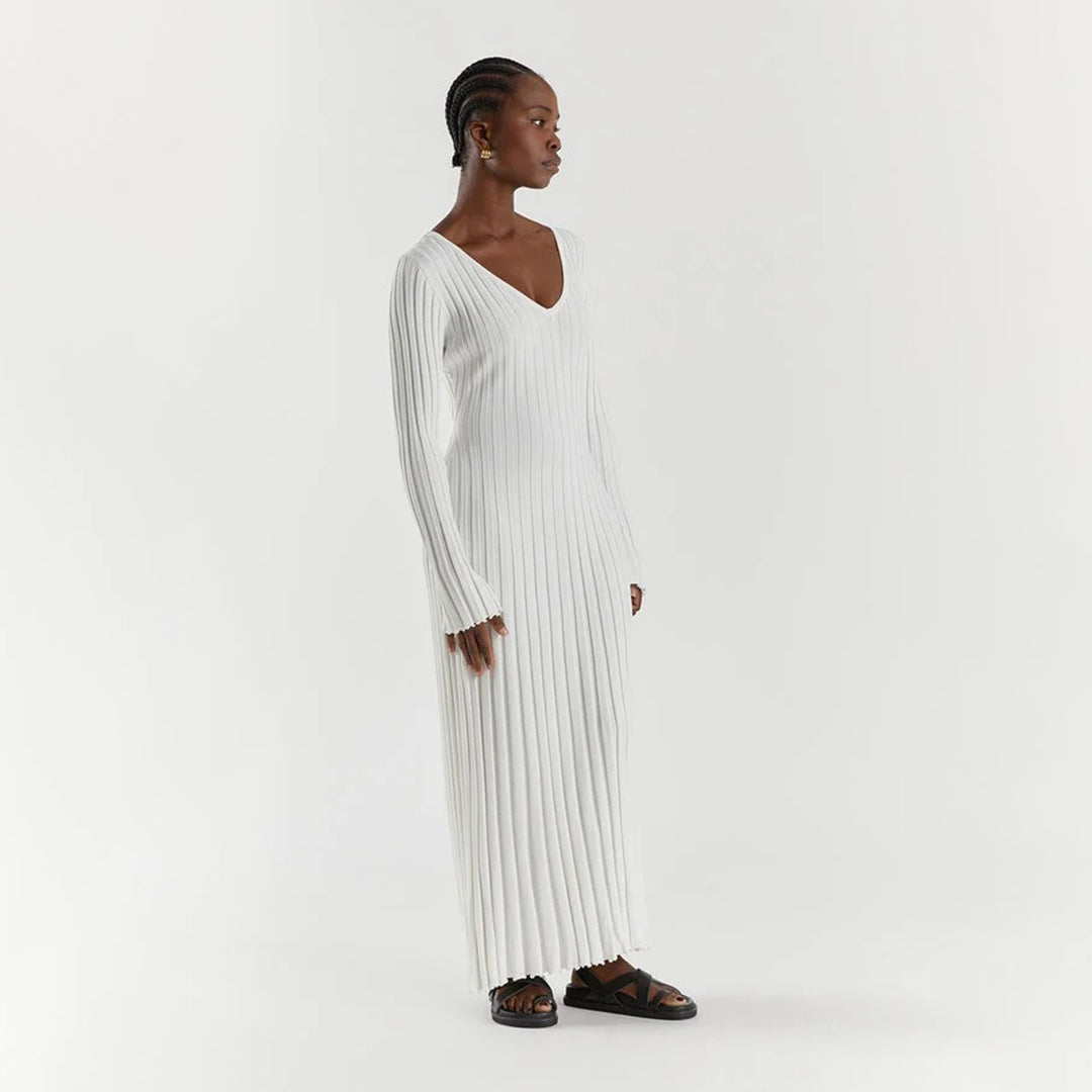 Marlise Ribbed Knit Dress | Modern Evening Silhouette
