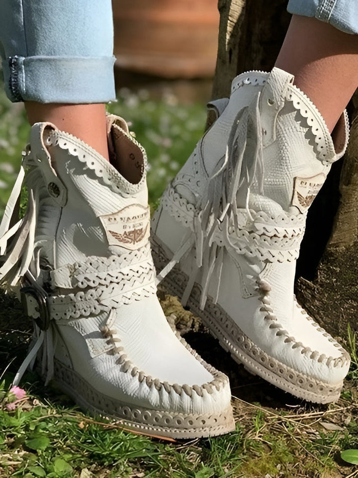 Maelis Fringe Suede Boots | Women’s Boho Everyday Style