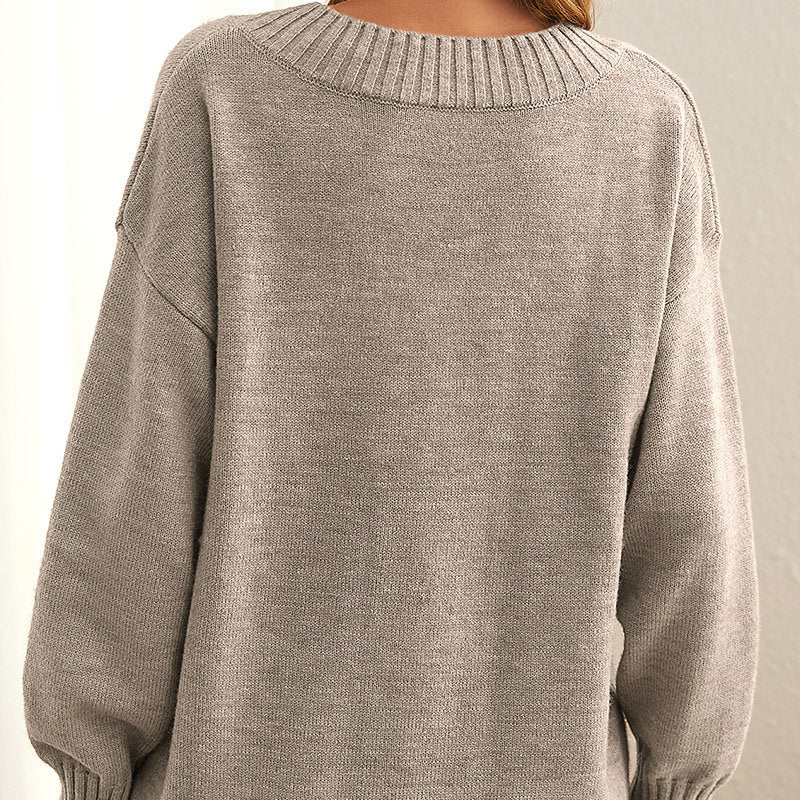 Aileen | Elegant V - Neck Knit Sweater - LXNDONSKU_1753277489617_540
