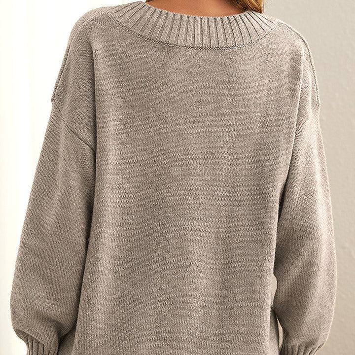 Aileen | Elegant V - Neck Knit Sweater - LXNDONSKU_1753277489617_540