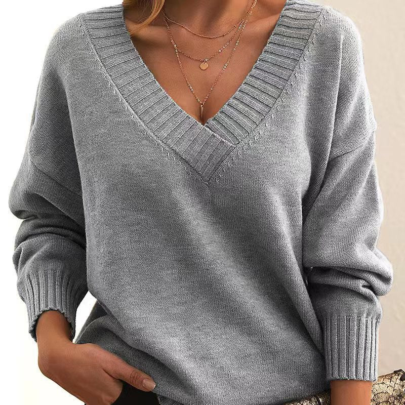 Aileen | Elegant V - Neck Knit Sweater - LXNDONSKU_1753277489617_664