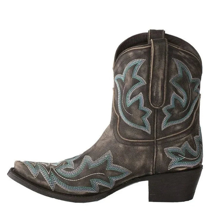Zaria Western Ankle Boots | Heritage-Inspired Style