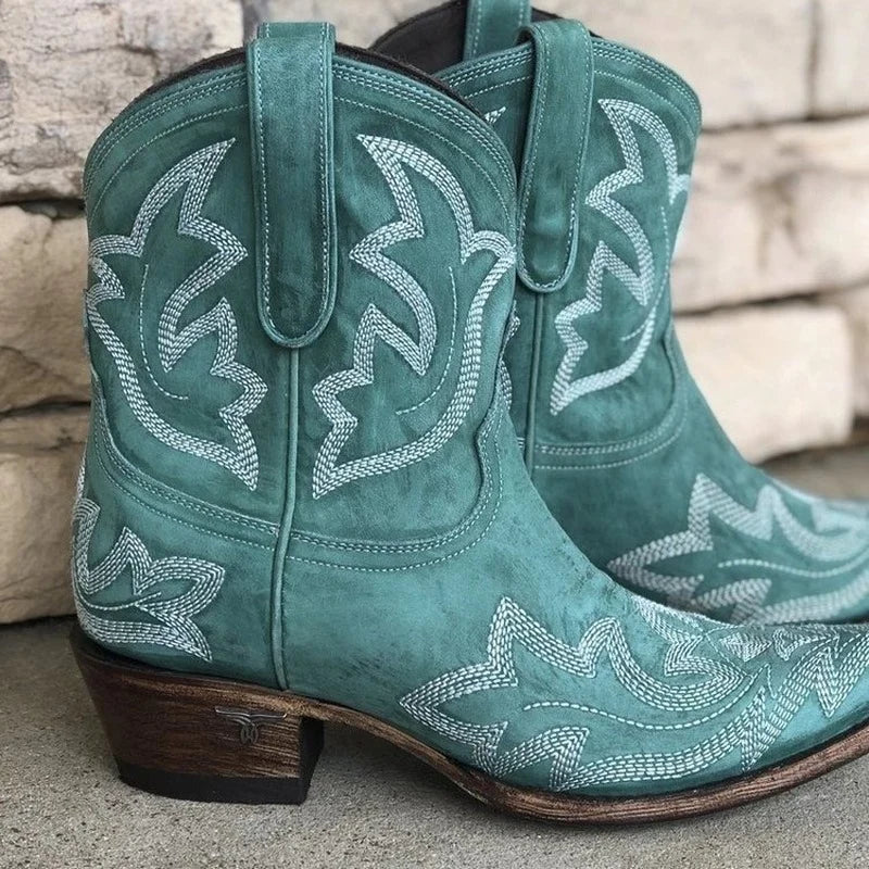 Zaria Western Ankle Boots | Heritage-Inspired Style