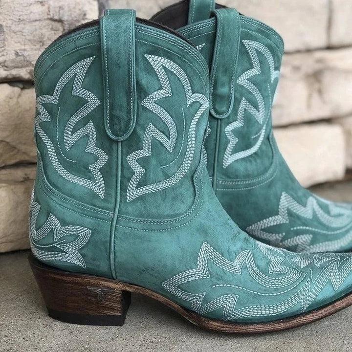Zaria Western Ankle Boots | Heritage-Inspired Style