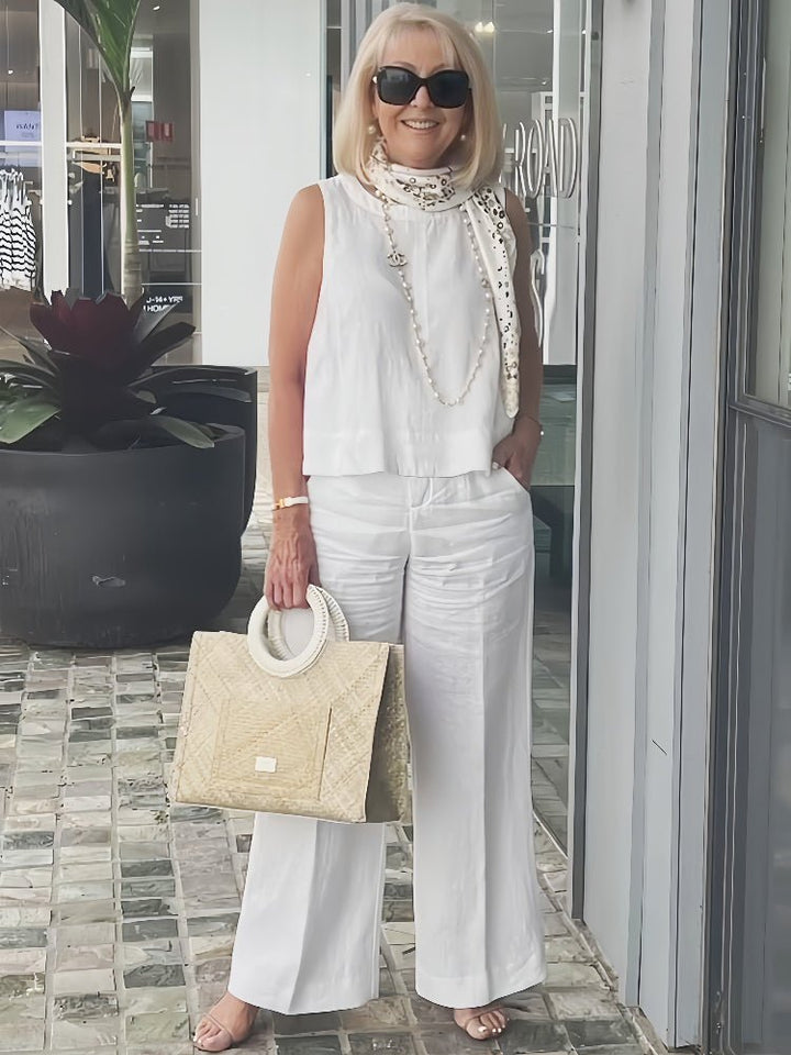 Annalise | Elegant Sleeveless Two - Piece Set - LXNDON