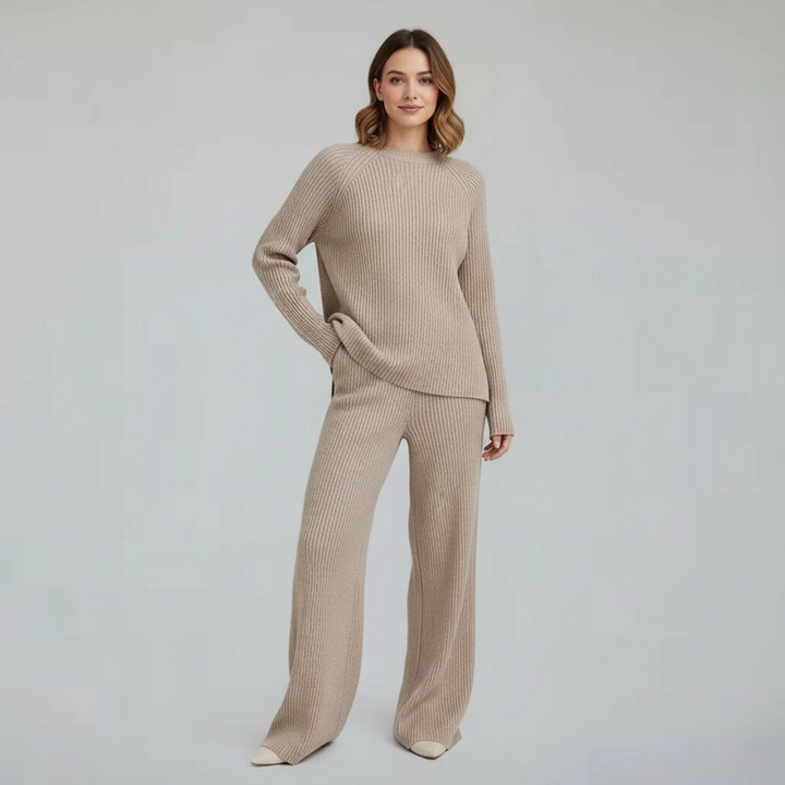 Elara Ribbed Knit Lounge Set | Relaxed Daily Comfort