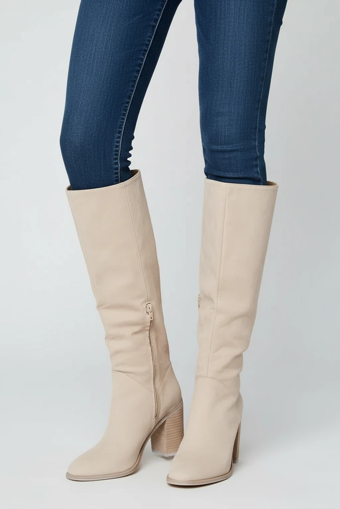 Aveline Knee-High Block Heel Boots | Women’s Chic Statement Footwear