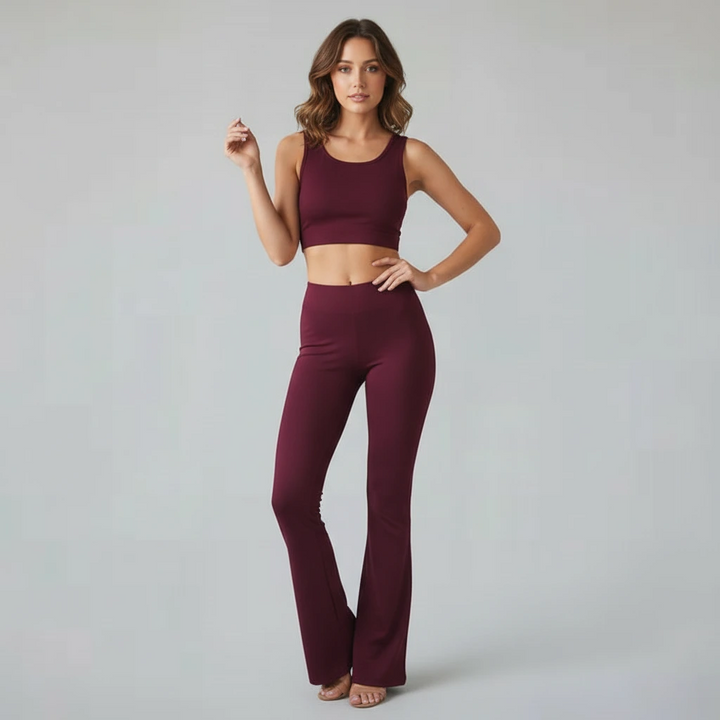 Hanna High-Waist Flare Pants | Sleek Everyday Wear