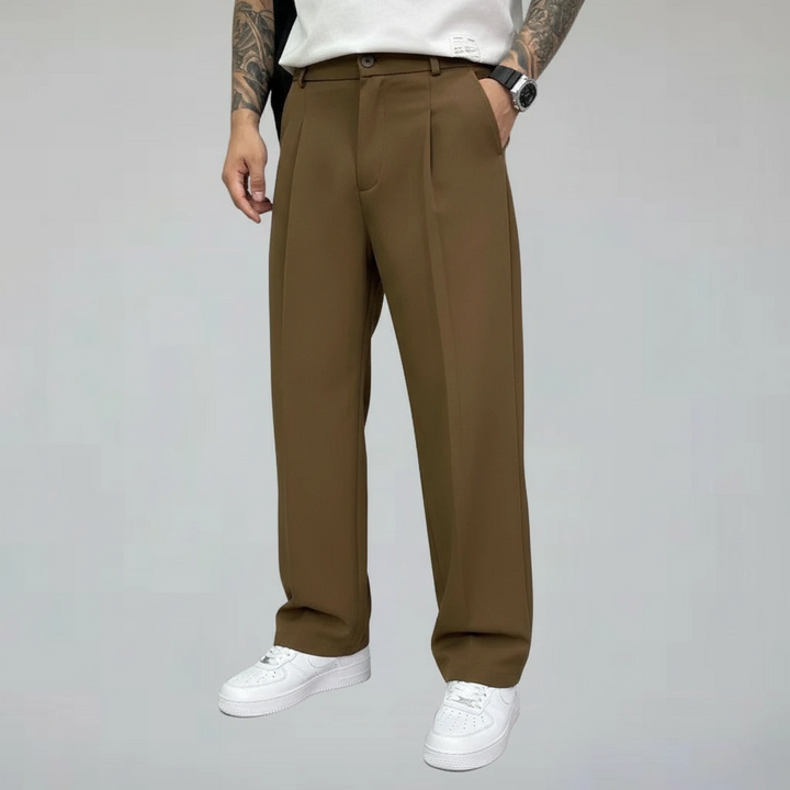Daren Relaxed Pleated Trousers | Men’s Modern Smart Wear