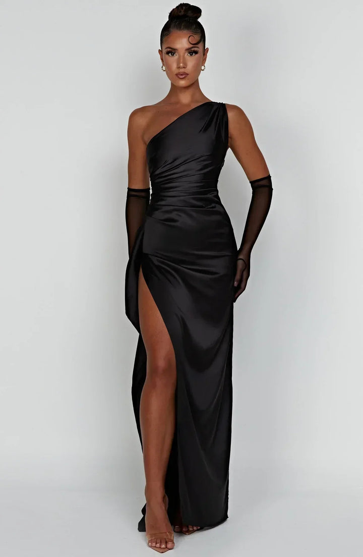 Marivelle One-Shoulder Evening Gown | Women’s Luxe Formal Wear