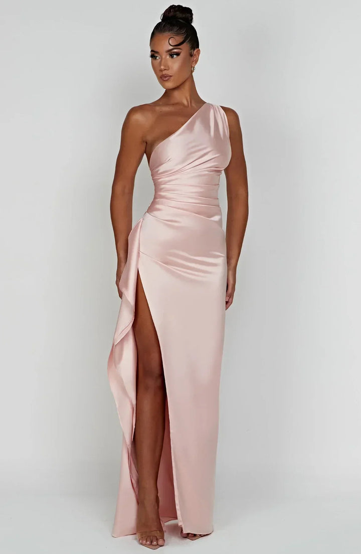 Marivelle One-Shoulder Evening Gown | Women’s Luxe Formal Wear