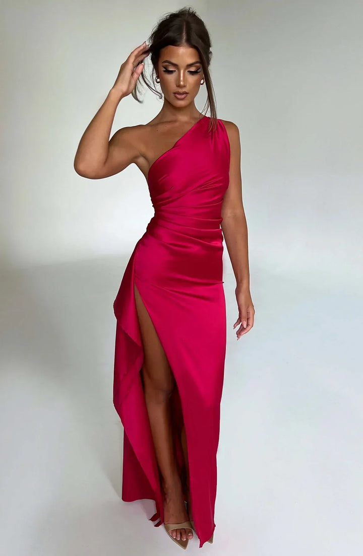 Marivelle One-Shoulder Evening Gown | Women’s Luxe Formal Wear