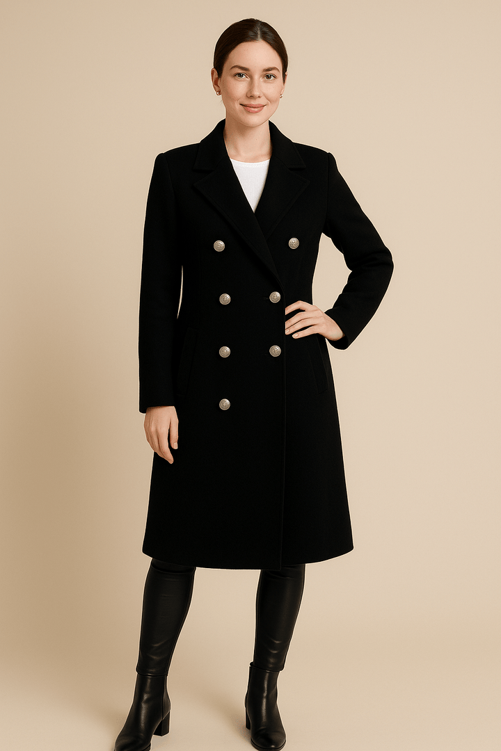 Elspeth Double-Breasted Coat | Women’s Tailored Elegance