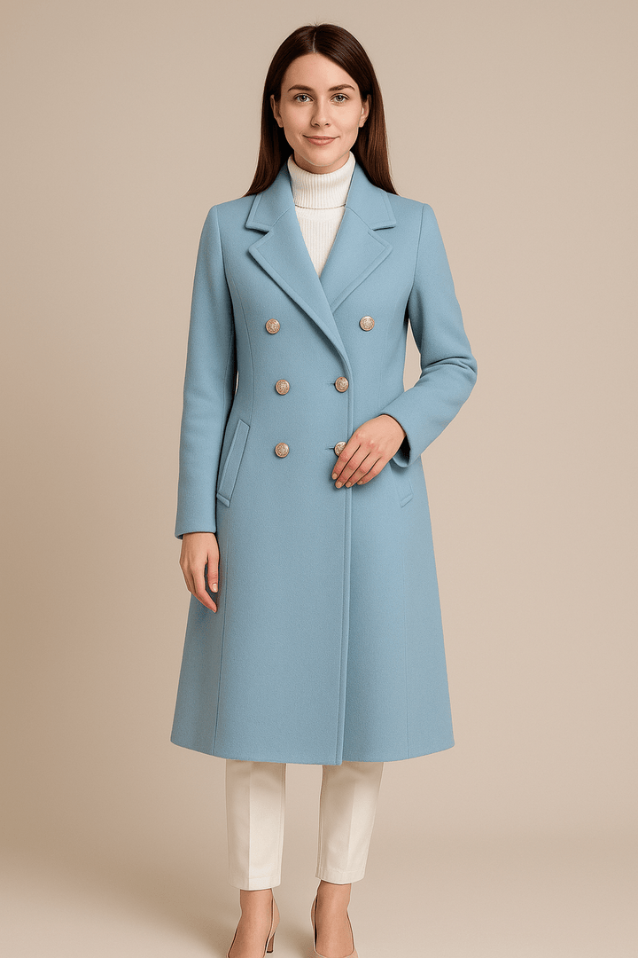 Elspeth Double-Breasted Coat | Women’s Tailored Elegance