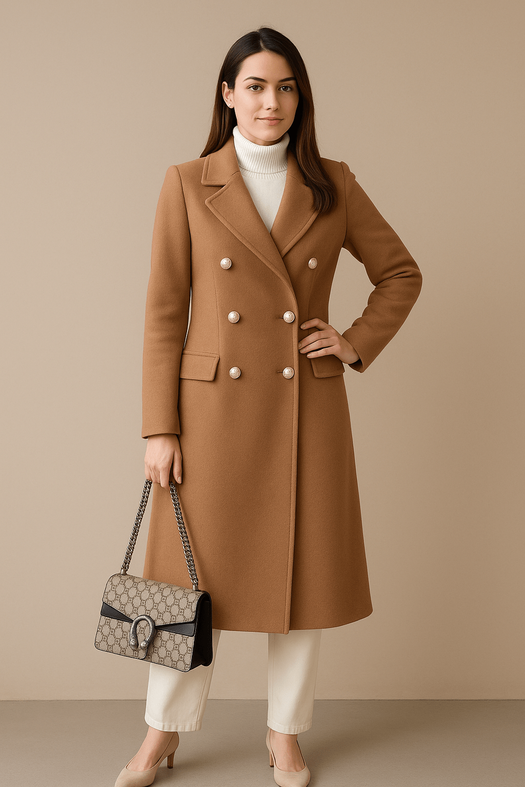 Elspeth Double-Breasted Coat | Women’s Tailored Elegance