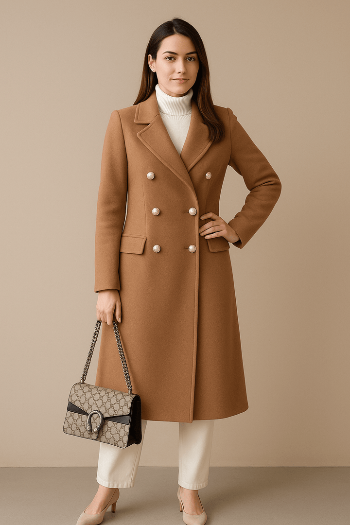 Elspeth Double-Breasted Coat | Women’s Tailored Elegance