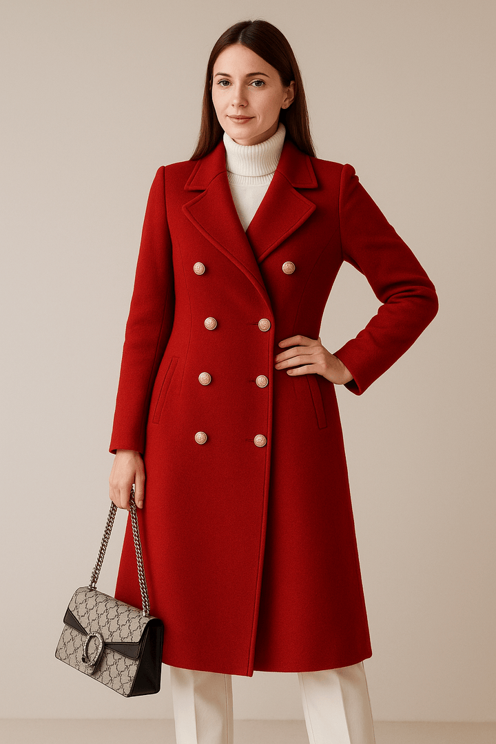Elspeth Double-Breasted Coat | Women’s Tailored Elegance