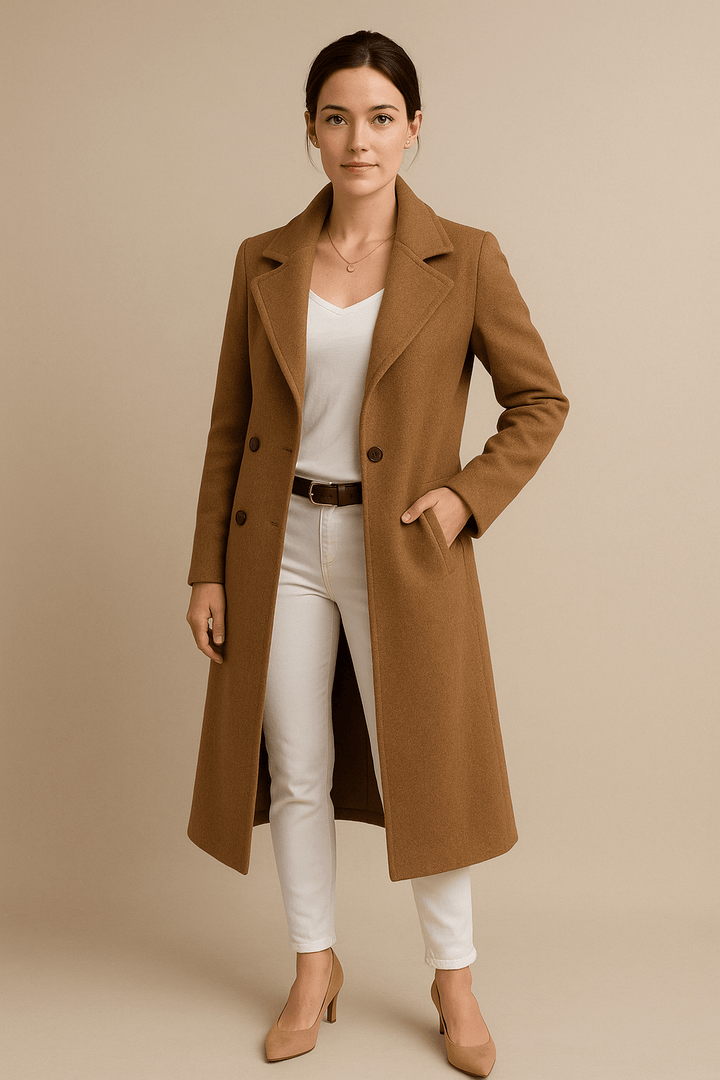 Priya Long Trench Coat | Women’s Refined Modern Look