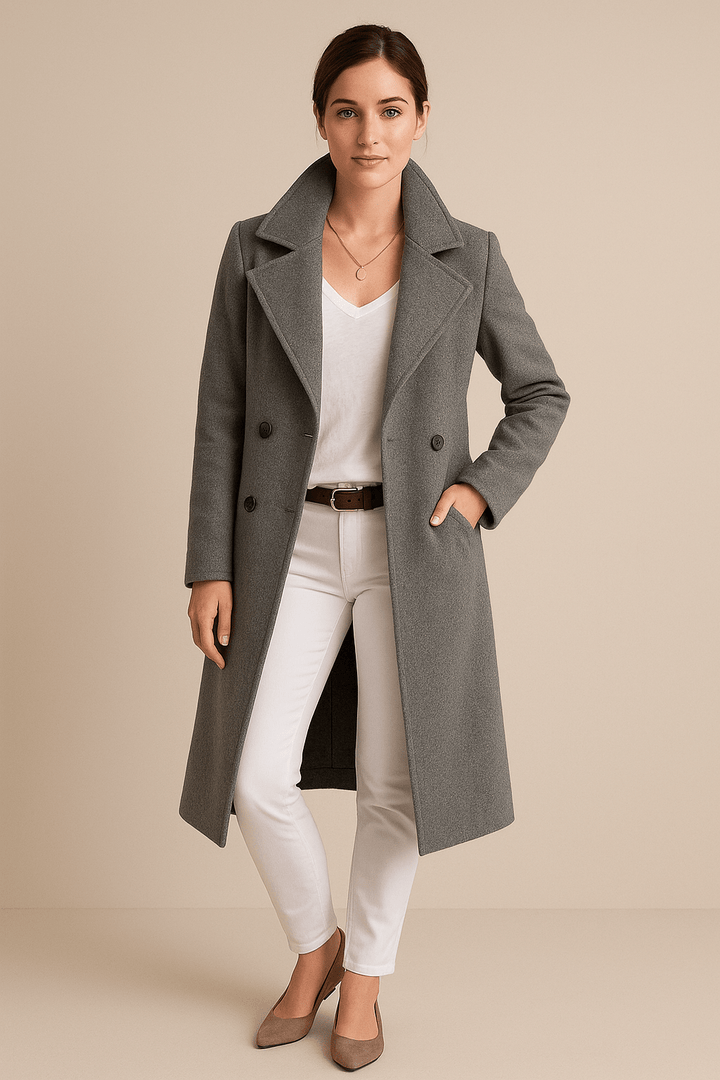 Priya Long Trench Coat | Women’s Refined Modern Look