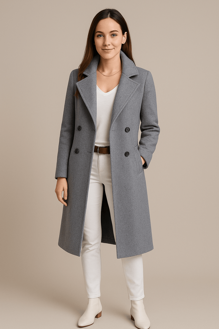 Priya Long Trench Coat | Women’s Refined Modern Look