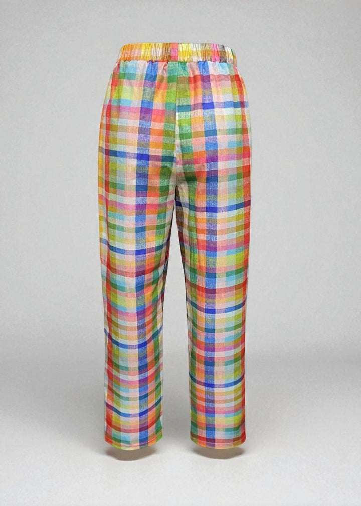 Avery | Relaxed Fit Checkered Pants - LXNDON