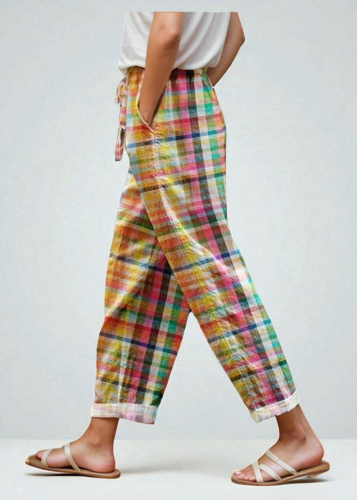 Avery | Relaxed Fit Checkered Pants - LXNDON