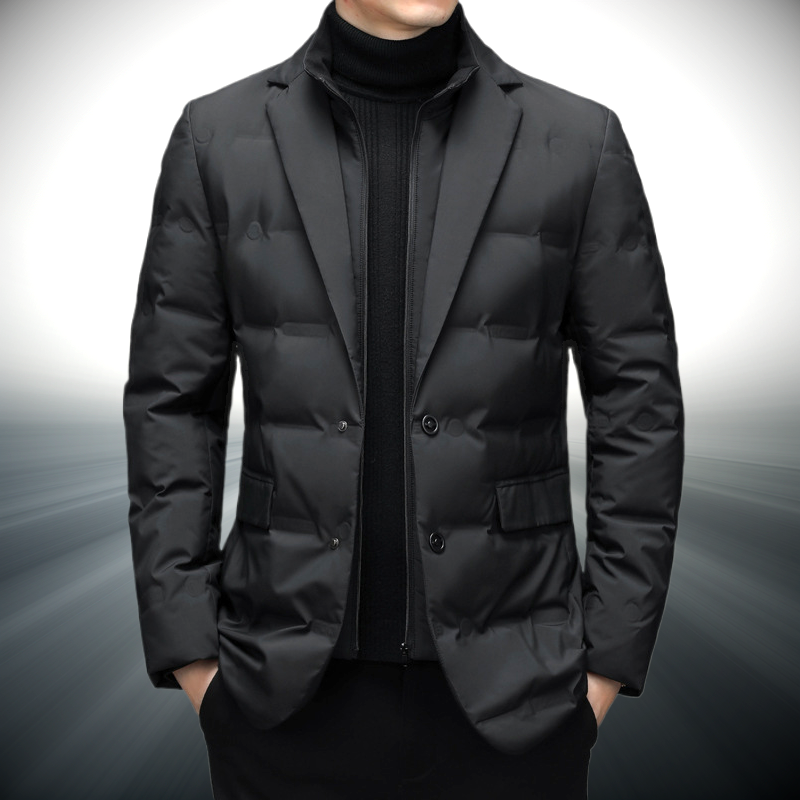 Puffer Blazer Jacket | Men’s Smart Winter Style