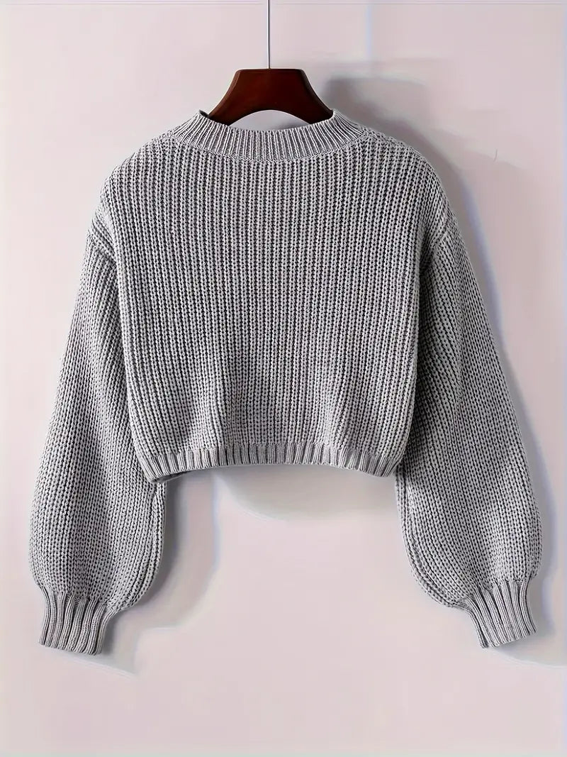 Elowen Cropped Knit Jumper | Modern Minimalist Style