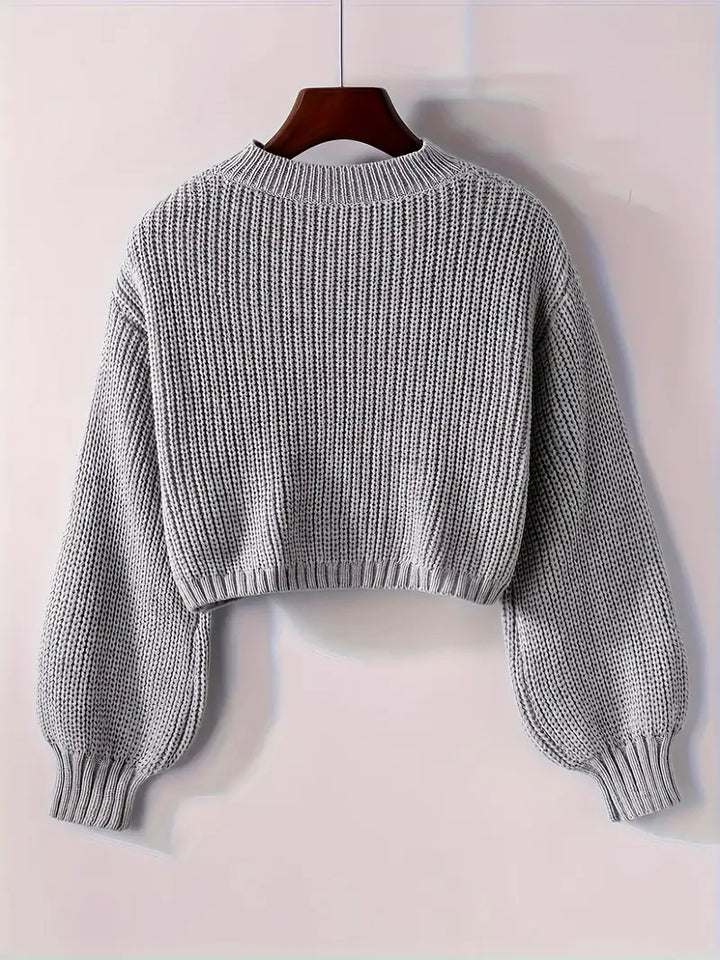 Elowen Cropped Knit Jumper | Modern Minimalist Style
