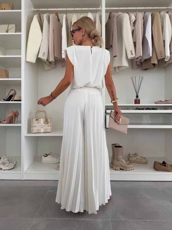 Blair | Elegant Two - Piece Pleated Set - LXNDONR117