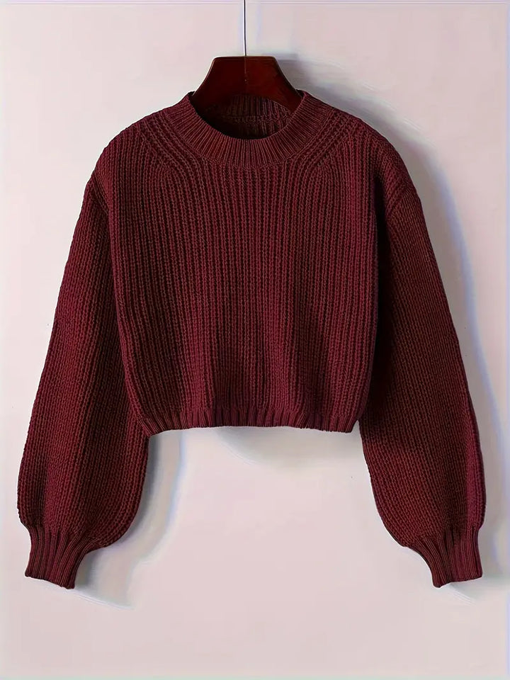 Elowen Cropped Knit Jumper | Modern Minimalist Style