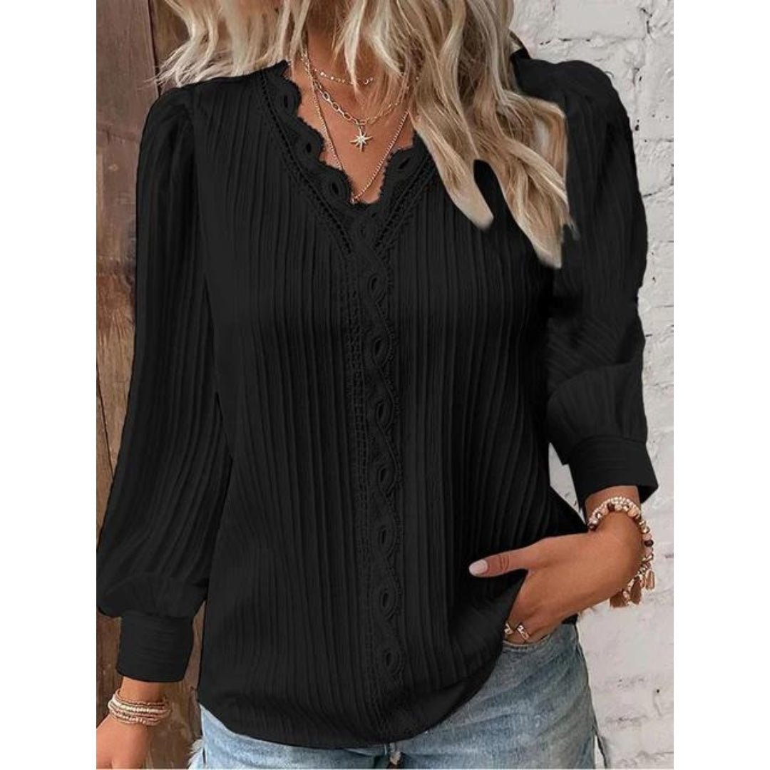 Camillia - Elegant Pintuck Blouse - LXNDON